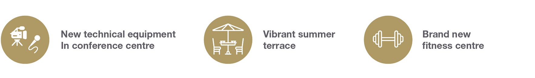 New conference tech, lively summer terrace, and modern fitness centre