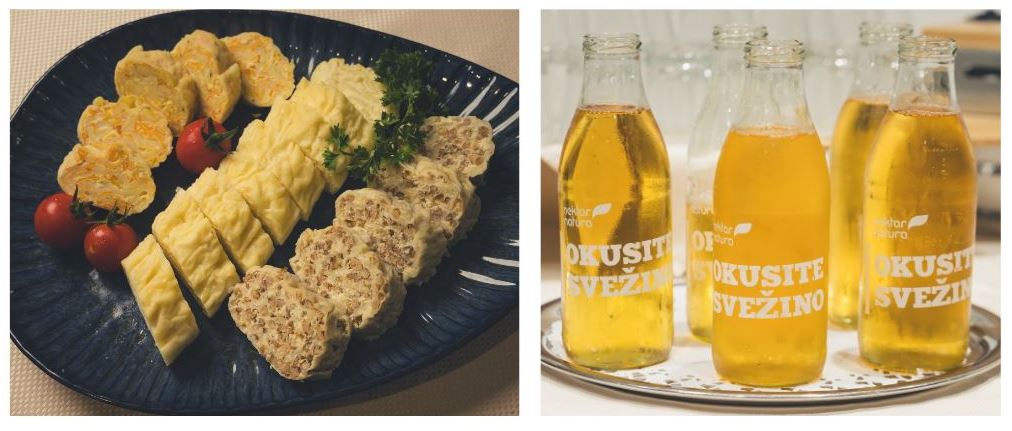 Reception with traditional Slovenian &scaron;truklji