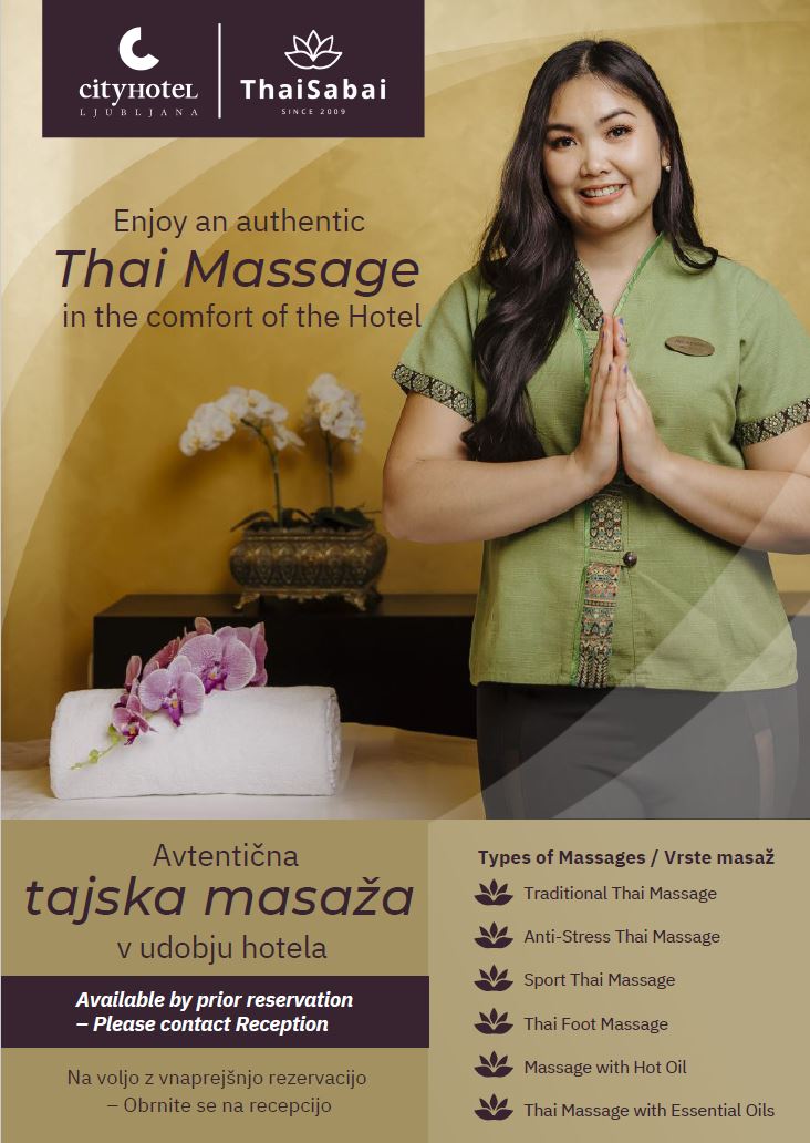 ThaiSabai massage at City Hotel Ljubljana